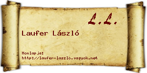 Laufer László névjegykártya